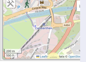 route from car park to  station